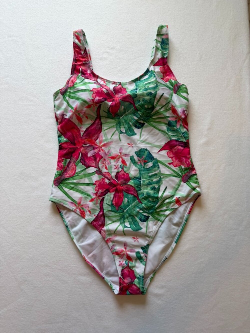 Nicole Miller One Piece Swimsuit Large Lagoon Floral